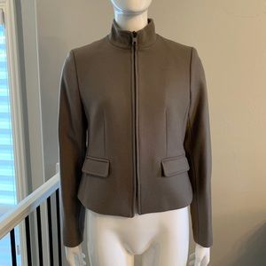 Beige wool bber jacket
